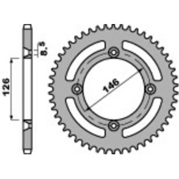 Couronne PBR Acier Standard - 428 822 50 C45 | Oxmoto
