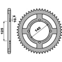 Couronne PBR Acier Standard - 428 4482 59 F | Oxmoto