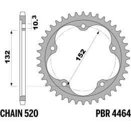 Couronne PBR Acier Renforcé - 520 4464 43 C45T | Oxmoto