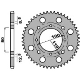 Couronne PBR acier standard - 520 819 41 C45 | Oxmoto