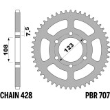 Couronne PBR acier standard - 428 707 52 F | Oxmoto