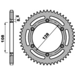 Couronne PBR acier standard - 525 4488 57 F | Oxmoto