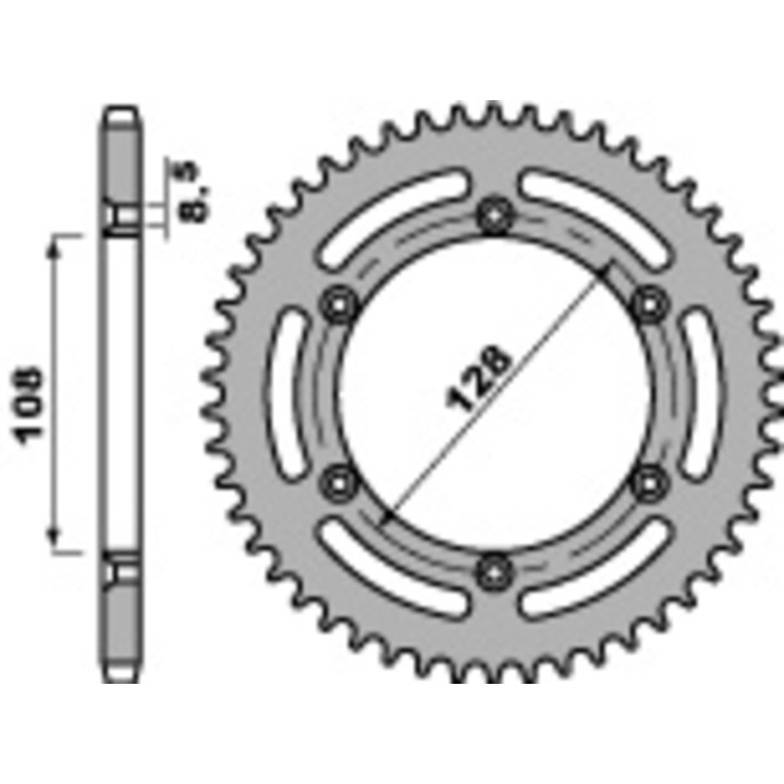 Couronne PBR acier standard - 525 4488 57 F | Oxmoto