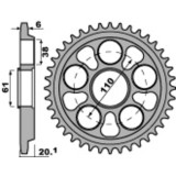 Couronne PBR alu renforcé - 520 4420 41 LD | Oxmoto