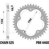 Couronne PBR Acier Renforcé - 525 4460 43 C45T | Oxmoto