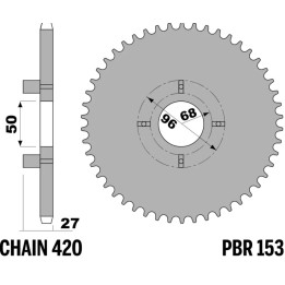 Couronne PBR Acier Standard - 420 153 31 F | Oxmoto