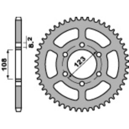 Couronne PBR Acier Standard - 428 4607 47 C45 | Oxmoto