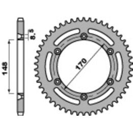 Couronne PBR acier standard - 520 804 47 C45 | Oxmoto