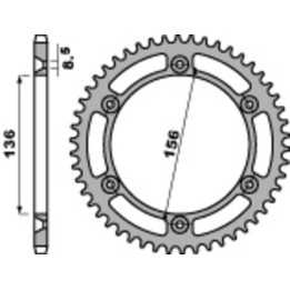 Couronne PBR acier standard - 525 4365 43 C45 | Oxmoto