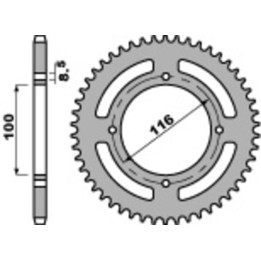 Couronne PBR Acier Standard - 420 467 54 C45 | Oxmoto