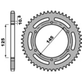 Couronne PBR acier standard - 520 866 46 C45 | Oxmoto