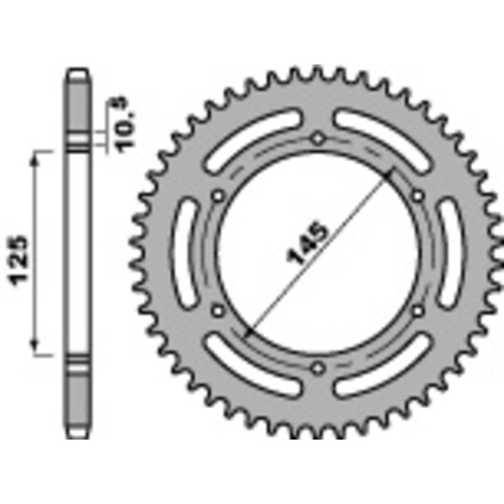 Couronne PBR acier standard - 520 866 46 C45 | Oxmoto