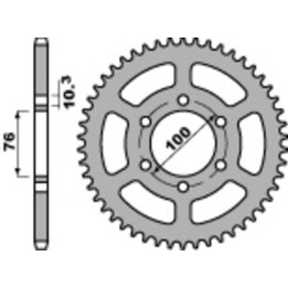 Couronne PBR acier standard - 520 823 48 C45 | Oxmoto