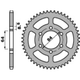 Couronne PBR Acier Standard - 428 809 53 C45 | Oxmoto