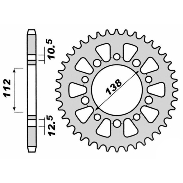 Couronne PBR Acier Renforcé - 520 4384 39 C45T | Oxmoto