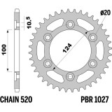 Couronne PBR acier standard - 520 1027 38 C45 | Oxmoto