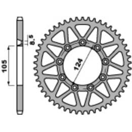 Couronne PBR acier standard - 520 3505 52 C45 | Oxmoto
