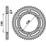 Couronne PBR acier standard - 520 859 37 C45 | Oxmoto