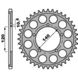 Couronne PBR acier standard - 530 4409 42 C45 | Oxmoto