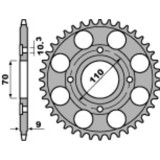 Couronne PBR acier standard - 520 247 36 C45 | Oxmoto