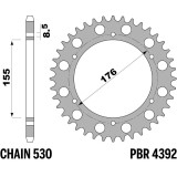 Couronne PBR acier standard - 530 4392 45 C45 | Oxmoto