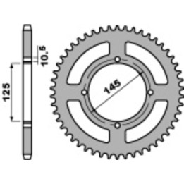 Couronne PBR acier standard - 520 857 39 C45 | Oxmoto