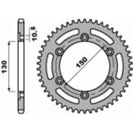 Couronne PBR acier standard - 520 236 46 C45 | Oxmoto