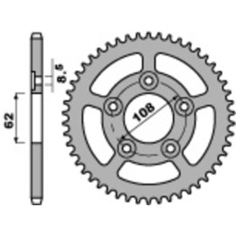 Couronne PBR acier standard - 520 714 43 C45 | Oxmoto