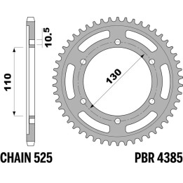 Couronne PBR Acier Renforcé - 525 4385 45 C45T | Oxmoto