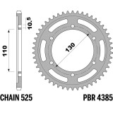 Couronne PBR acier standard - 525 4385 46 C45 | Oxmoto