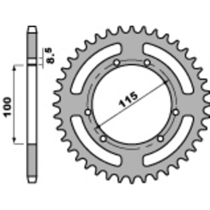 Couronne PBR Acier Standard - 420 4391 52 F | Oxmoto