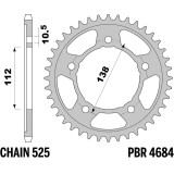 Couronne PBR acier standard - 525 4684 42 C45 | Oxmoto