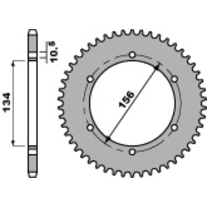 Couronne PBR acier standard - 520 508 41 C45 | Oxmoto