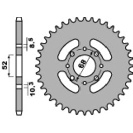 Couronne PBR Acier Standard - 428 802 50 C45 | Oxmoto
