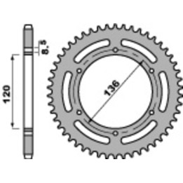 Couronne PBR acier standard - 520 859 41 C45 | Oxmoto