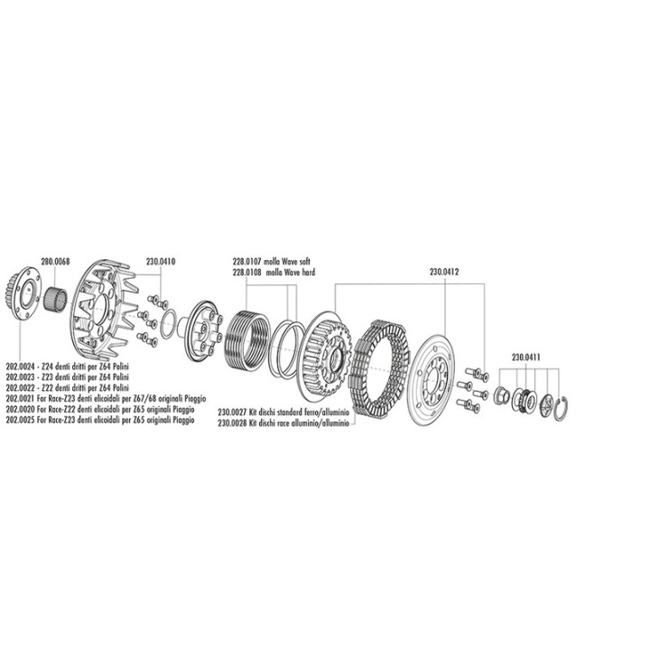 Embrayage Polini 249.046 | Oxmoto