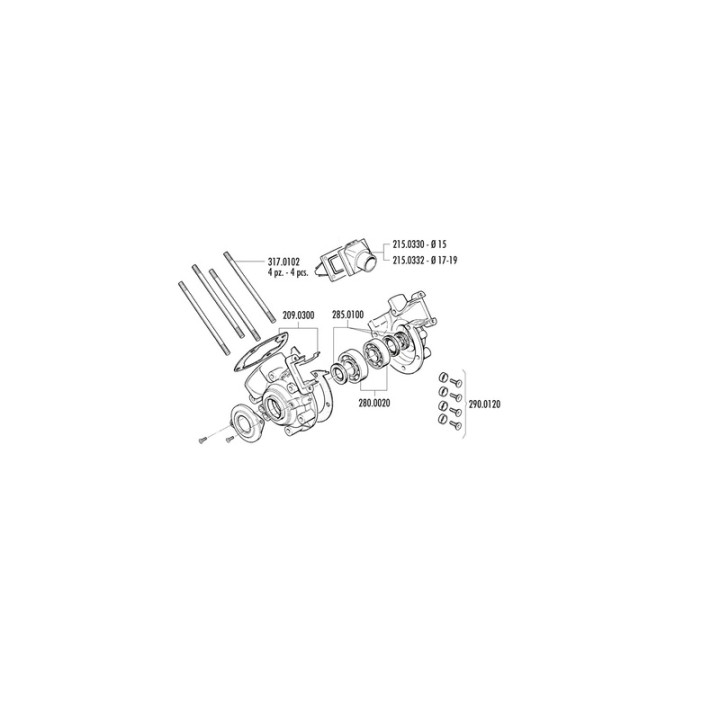 Vilebrequin complet Polini 170.0020 | Oxmoto