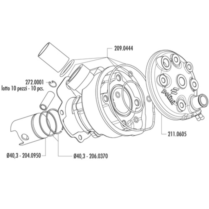 Kit cylindre Polini - Ø40,3mm | Oxmoto