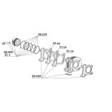 Kit cylindre Polini pour Aprilia SXR Ø49 4T-3V | Oxmoto