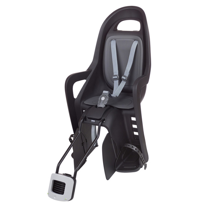 Siège enfant de vélo arrière Polisport Groovy Maxi FF 29" fixation cadre - noir/gris foncé