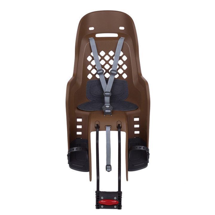 Siège enfant de vélo arrière Polisport Joy FF 29" fixation cadre - marron/gris foncé