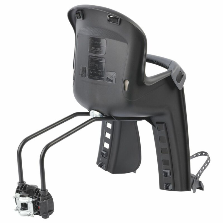 Siège enfant de vélo avant Polisport Bilby Junior FF fixation cadre - noir/gris foncé