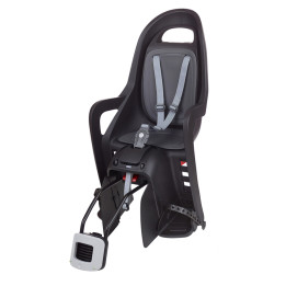 Siège enfant de vélo arrière Polisport Groovy RS+ fixation cadre - noir/gris foncé