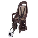 Siège enfant de vélo arrière Polisport Groovy Maxi FF 29" fixation cadre - brun foncé/brun