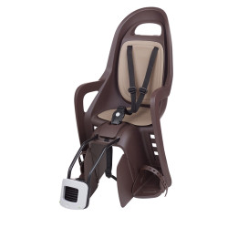 Siège enfant de vélo arrière Polisport Groovy Maxi FF fixation cadre - brun foncé/brun