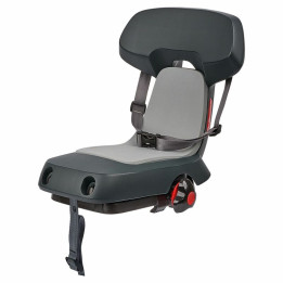 Siège enfant de vélo arrière Polisport Guppy Junior fixation porte-bagages - gris foncé/gris clair
