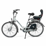 Siège enfant de vélo arrière Polisport Guppy Junior fixation porte-bagages - gris foncé/gris clair