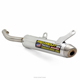 Silencieux PRO CIRCUIT 304 alu brossé/casquette inox Yamaha YZ250 SY03250-SE