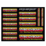 Planche de stickers PRO CIRCUIT logo original | Oxmoto