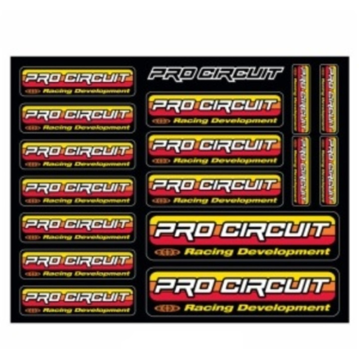 Planche de stickers PRO CIRCUIT logo original | Oxmoto